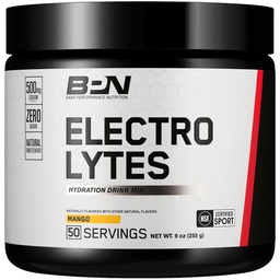 BIE PERFORMANCE NUTRITITION BPN Electrolite Hydration Drink Mix 124; Sugar Free Electrolite Powder 14; 500mg Sodium per Serving 124; alami Sweetened 124; Mango, 50 Pegawai