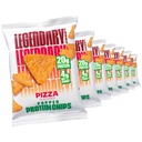 Makanan Legendary Pizza Protein Chips - Poped Tortilla Style - 20g High Protein, 4g Net Carbs, Low Sugar, Gluten Free, Keto Snack Packs - 7 Count - Sehat Crunchy Chips