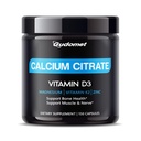 Tinggi-Absorpsi Kalsium Citrat dengan Vitamin D3 & K2 - Support Bone, Muscle & Nerve Health - 150 Capsules, Made in USA