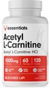 Bucked Up Acetyl L- Carnitine 1000mg Per Serving, Supports Fungsi Otak Esensial (60 Pelayan, 120 Katup)