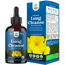 USDA Organik Mullein Drops for Lungs - Herbal Lung Detox & Cleanse with Marshmallow Root Extract & Plantain Leaf for Respiratory Lung Health - Mullein Leaf Taincture Drops for Breathing Support - 120ml
