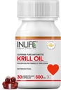 INLIFE Krill Oil Suplemen -Phospholipid Omega 3 dengan Astaxanthin - 500 mg, 30 Kapsul