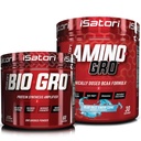 iSatori Bio- GRO Synthetic Amplifier - Unflashored (60 Servings) & iSatori Amino- GRA BCAA Powder - Blue Razz Snow Cone (30 Pelayan)