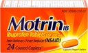 Motrin IB, Ibuprofen 200mg Tablet for Fever, Muscle Aches, Headache & Back Pain Relief, 24 Ct