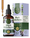 HERBAMA Black Elderberry Drops - Vegan Elderberry Extract for Imune Support - Non-GMO, Alkohol & Sugar- Free Immunity Suplemen, 42- Day Supply