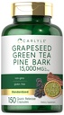 Carlyle Grapeseed, Green Tea, Pine Bark 124; 15.000.000 mg 124; 150 Capsules 14; Non-GMO dan Gluten Free Suplemen