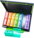 Weekly Pill Organizer 2 Times sehari, Moisture- Provice7 Day Pill Case, Large Pill Box Portable untuk Perjalanan dengan Kontainer Tersisa Individu untuk Menahan Vitamin, Suplemen dan Obat