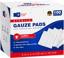 100pc Large Sterile Gauze Pads 4x4 Sterile for Wounds Bulk - 12ply Woven Gauze Spongges 4x4 Sterile - USP IV Breathanable Mesa 4x4 Gauze Sterile for Enhanced Absorpsi - Pertolongan Medis