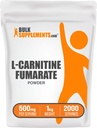 BulkSuplements.com L- Carnitine Fumarate Powder - Carnitine Suplement, Sports Nutrition, L-Carnitine 500mg - Gluten Free, 500mg per Serving, Gluten Free, 1kg (Paket 1)