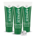 Biofreeze Pain Relief Gel for Knee, Neck, Hip, Gabungan, Shoulder, & Simple Baliche, Arthritis Pain Reliever, Sore Muscle Relief, Menthol 4 Fl Oz (Paket 3)