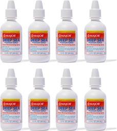 MAJOR Deep Sea Premium Saline - Nasal Moisturizing Spray for Dryness and Irritation Relief - Sodium Chloride 0.65% - 1.5 Fl (8 Pack)