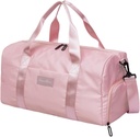 Gym Bag for Women with Shoe Comment and Wet Pocket 126; Small Dums Lighlable Gym Duffle dengan Motivational Quote dan Graphic Designs: 124; Great for Exercise and Overnight 124; Pink