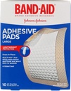 Band- Aid Brand Trustica Adhesive Pads, Large Sterile Bandages for Wound Care and Protection, Large Size, 10 ct (Paket 4)