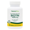 NaturesPlus Biotin, Lanjutkan Rilis - 90 Tablet - Vegetarian, Gluten Bebas - 90 Hamba