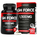 Suplemen HGH untuk Pria & Perempuan (120 Count) 1500mg Dukungan Pembangunan Otot & Healthy Levels Hormon- Muscle Sehat & Pemulihan Untuk Perbaikan Pria Post Workout - Amerika Serikat Dibuat