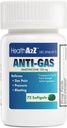 HealtA2Z Gas Relief Simelicone 125mg 124; Relieves from Stomach Discomfort and Gas 14; AntiFlatlucence 124; Relieves Gas Fast and Bloating (72 Counts (Paket 1)