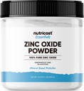 Powder Zinc Oxide (500 Grams) 100% Murni, Tanpa tambahan - Vegan, Non- GMO, Esensial Nutricost