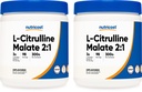 Nuttricost L- Citrulline Melayu 300G (2 Paket Pure L- Citrulline Powder, 3000mg Per Serving - L- Citrulline Malate