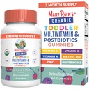 MaryRuth Organics Toddles Multivitamin Gummies + Postamine 124; USDA Organic 124; Vitamin for Kids Ages 2 + 14; Ammune Dukung Atlas 124; Vitamin C 124; Vitamin D3 124; Vitamin A 44; Zinc 124; Gegan 124; Nn-GMO 124; 60