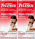 Tylenol Infants Oral Suspension, Dye- Free, Cherry, 2 Fl.