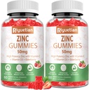 Zinc Kimmies 50mg - Vitamin C, D3 & Elderberry, Echinacea, Zinc Ammune Health Gummies, Non-GMO, Suplemen Antioksidant Alam untuk Pria & Perempuan, Vegan 2 Pack