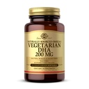 Solgar Vegetarian DHA 200 mg - 50 Vegetarian Softgels - Alami Softga- 3 - Vegan, Gluten Free, Dairy Free - 50 Servings