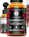 Liquid Magnesium Glycinate 420 Mg dengan Extract Cherry Natural Extract 124; Magnesium Glycinate Drops for Sleep, Mood & Mobility Dukung 124; Tart Cherry Extract