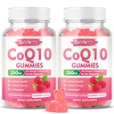 Sugar-Free CoQ10 Gummies 250mg, Koenzim Q10 Suplemen Plus Omega-3, Vitamin B6 & Zinc, Suplemen Absorpsi Tinggi CoQ10 untuk Dukungan Energi Sel & Antioksidant, Raspberry Flavor, Segan 120Cts