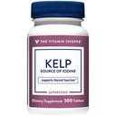 The Vitamin Shoppe Kelp (dari Atlantic Kelp & Potasium Iodium), Sumber Iodin, Thyroid Support, Support Energy & Stamina (300 Tablet)