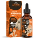Kompleks Jamur Lipomal - Pengaruh 2000 MG - 20 Mushroom Organik Ekstraksi - Advanced Liquid Formula untuk kekebalan, Kognitive dan Memori - Lions Mane Supplemen, Reishi, Cordyceps, Chaga, 30 Hamba