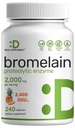 Tambahan Bromelain 2.000mg Per Serving, 240 Capsules - Enzymes Protolytic Alam dari Fresh Pineapple - Pasokan Diathable Nutrisi