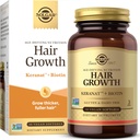 Solgar Growth Supplement for Thicker Fuller Hair with Keranat Oil, Biotin, Zinc and Copper, Hair Health Supplemen, Age- Defying Nutition for Men and Women, 30 Servings
