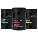Penelitian Olahraga 1250 mg Omega 3 Burpless Fish Oil dari Single- Sumber Liar Alaska Pollock, CoQ10 (200mg) Enhanced w / Coconut MCT Oil for Better Absorpsi and 5000iu Vitamin D with 100mcg Mk7 Vitamin K