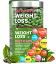Weight Los Diet Capsules, Natural Appetite Suppresan, Day & Night Fat Burner for Women & Men with Apple Cider, Green Coffee Bean Extract, Metabolisme Booster Supplemen - 60 Pil