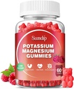Potasium Magnesium Gummies Tambahan Potassium Tinggi Potasium Citrate Magnesium Citrate, Dukung Relaksasi Otot Leg untuk Pria dan Wanita 60 Gumberry