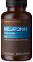 Elemen - Melonatin 5mg Kapsules, Membantu dengan sesekali tidur, Vegan, Unflashted Count, 195 (Paket 1), 6 bulan Pasokan (Paket mungkin bervariasi)