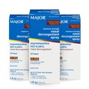 MAJOR Maximum Power Nasal Decongestant Spray, Oxymetazoline HCl 0.05% Pompa Mist, Non-Drowsy Nasal Spray, hingga 12-Hour Relief dari Nasal Conbuffes, Colds, dan Allergies 1 Fl. Oz. (3-Pack)