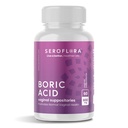 Seroflora Boric Acid Vaginal Suppotory - Promotes Vaginal pH Saldo dan Odor Control dengan USP Grade Fine Powder, Easy Dissolve, Made di USA -600 mg 60 Count