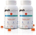 Glitch Gummies for Dry Eyes Blue Light Defense - Vegan, Sugar Free Affxanthin and Lutein Gummies for Eyes Suplement for Adulants and Seniors (60 Count - 2 Bottle)