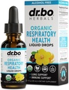Lung Detox Respiratory Health Drops - Produksi Repiratory Organik Herbal Lung Cleanse, Mullein Drops for Lungs Bronchial Dukungan dengan Ekstrak Daun Mullein, Tambahan Elderberry 1 oz