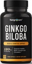 Natgrown Ginkgo Biloba 120mg - Ekstra Kekuatan Ginkgo Biloba Capsules Extract - 120 Count