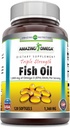 Amazing Omega Triple Strength Fish Oil (Omega-3, EPA / DHA) Supplemen 124; 1360 Mg Per Serving 124; 120 Softgeels Of4; Non- GMO 124; Gluten- Free Alag4; Dibuat di AS