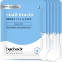 Baebody Advanced Snail Mucin Under Eye Patches for Women & Men (6 Pairs) - Under Eye Masks for Dark Circles dan Puffiness - With Niacinamide - Reduce Fine Lines and Wrinkles
