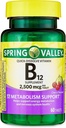 jogi Vitamin B12 Quick- Dissolve Tablet Tambahan Diet, 2.500 Mcg, Cherry Flavor, 1 Tablet per Hari 60 Count