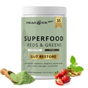 Superfood Reds & Greens Powder - 11.64 oz, Pregities & Progreous for Digetical Health, Super Greens Powder with Ashwagandha for Gut Health, Imunity, Antioksidants, Vegan, Non-GMO