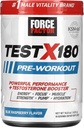 ForCE FacTOR Test X180 Pre-Workout Powder & Energy Suplement, Boost Focus & Endurance, Build Muscle & Power, Nitric Oxide Suplemen dengan Ashwagandaha & L- Citrulline, Blue Raspberry, 30 Servis