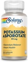 Tambahan Potassium Asporotate Solaray, 99 mg 124; 200 Cacah