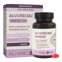 Omega 110 w / LYSOVETA LPC 124; EPA & DHA Suplemen untuk Brain & Retina Kesehatan 124; Focus, Memory, Mood & Vision 124; 6X Higher Absorption Than Fish Oil 124; Tinggi Potensi Omega-3 LPC- DHA