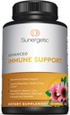 Suplemen Dukungan Immune Premium - Daily Immune Suplement for Respiratory, Sinus & Gut Health - dengan Epicor, D3, Vitamin C, Zinc, Elderberry, Olive Leaf Extract & Quercetin- 60 Ammune Capsules