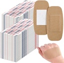 Sinmoe 600 Pcs Large Bandages Blak Big Flexible Adhesive Wound Care Firages for Care and Protect Wounds, 2 x 4 Inch